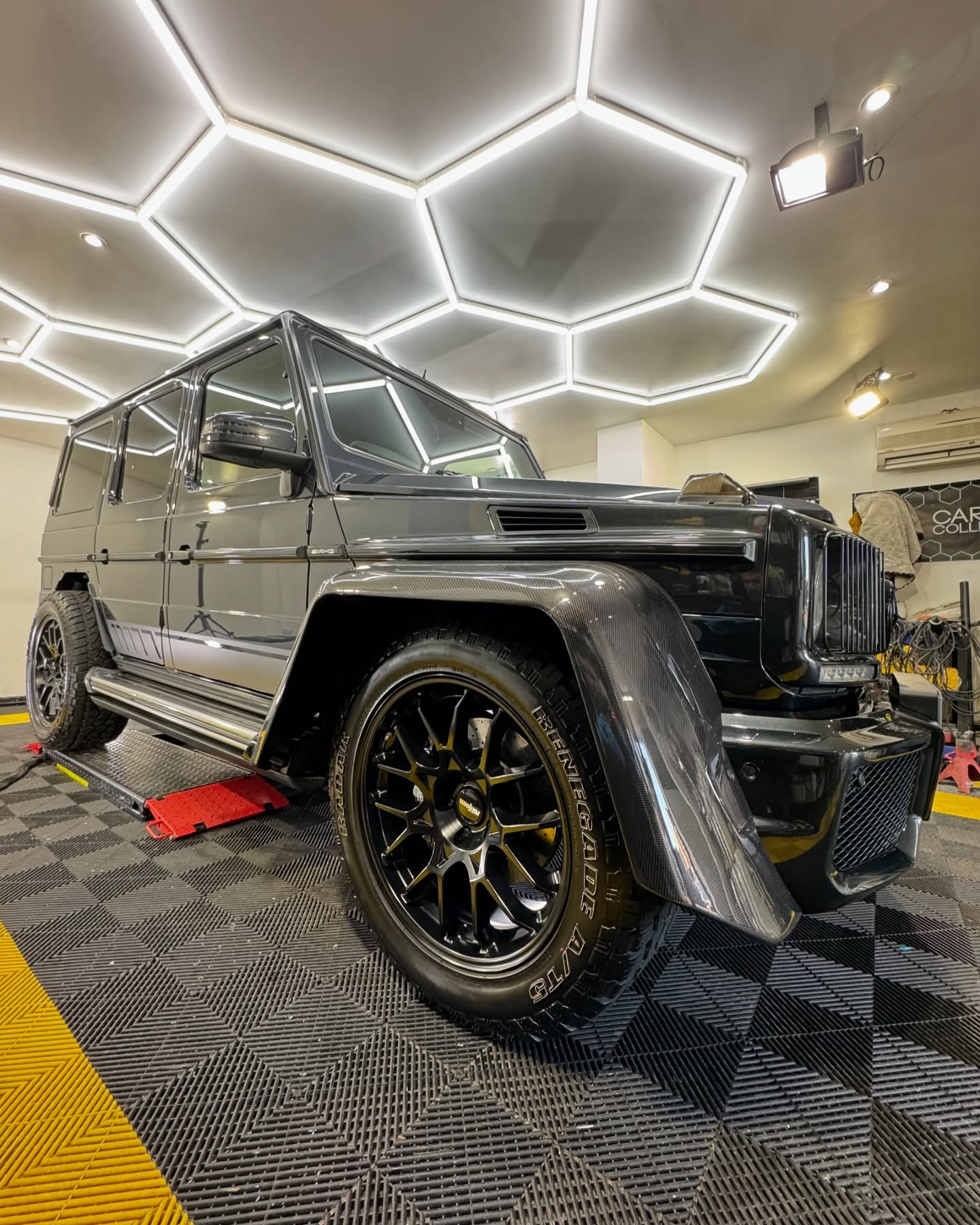Black Mercedes G-Class with a detailed gloss finish